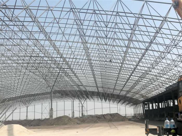 潍坊钢厂料仓网架工程